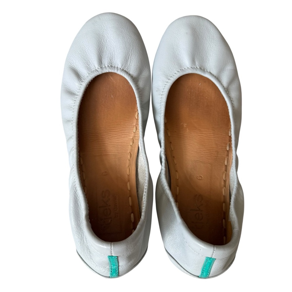 Tieks by Gavrieli Cool Grey Italian Leather Foldable Ballet Flats Size 6
